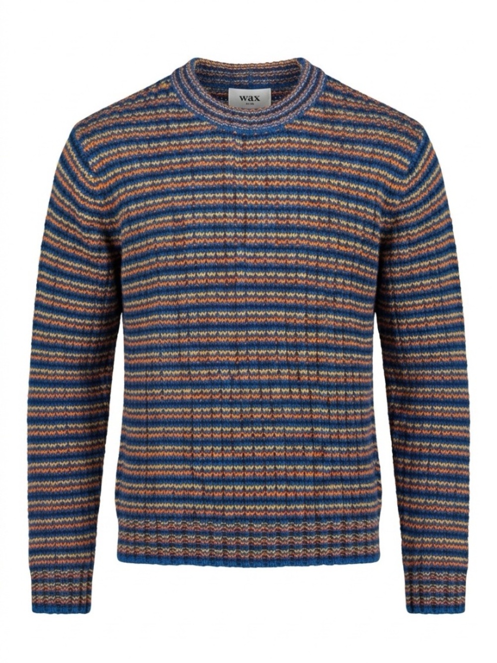 Wax London Grove Crew Bright Blue Zig Zag sweater- size M - NEW